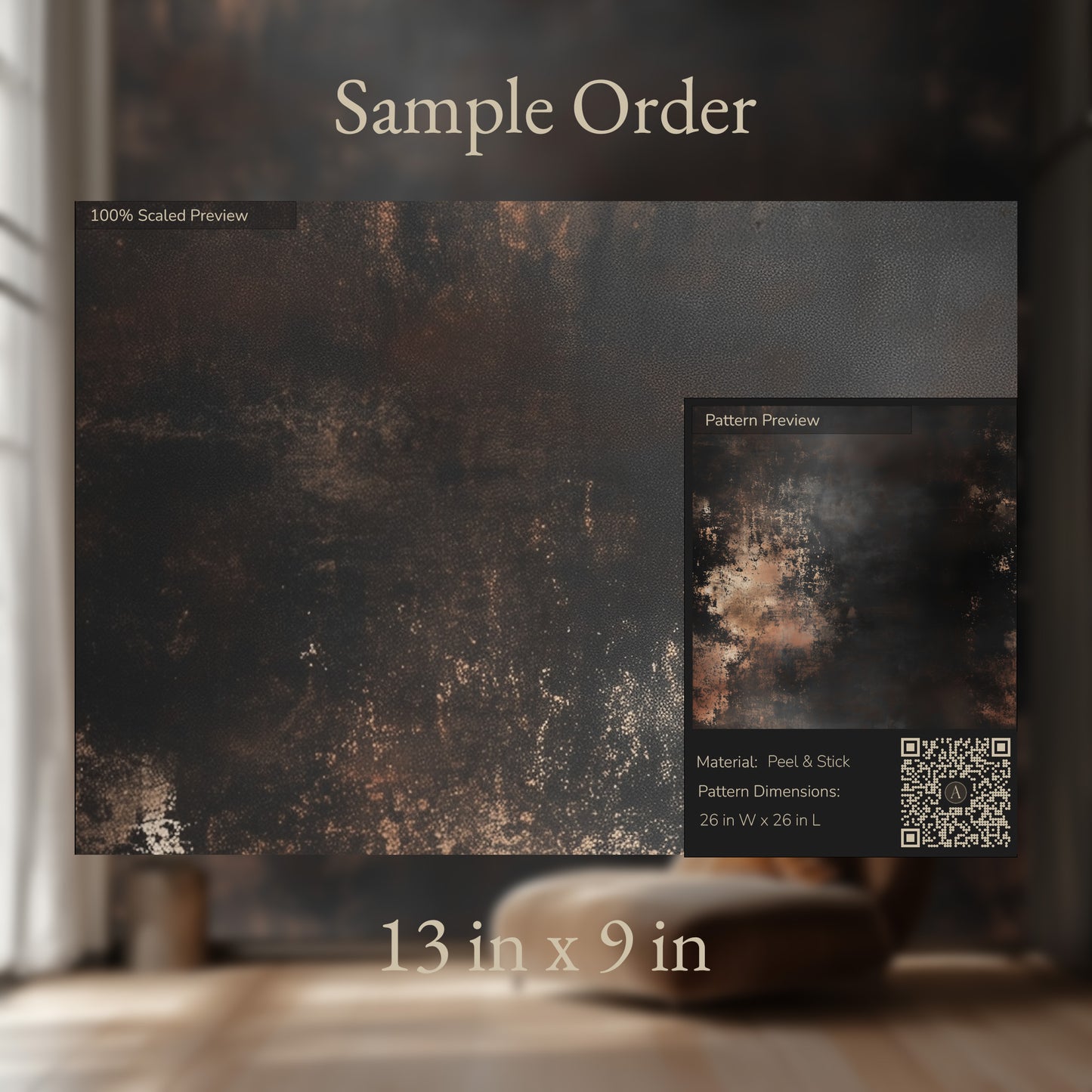 Rust Ember Industrial Wallpaper Mural