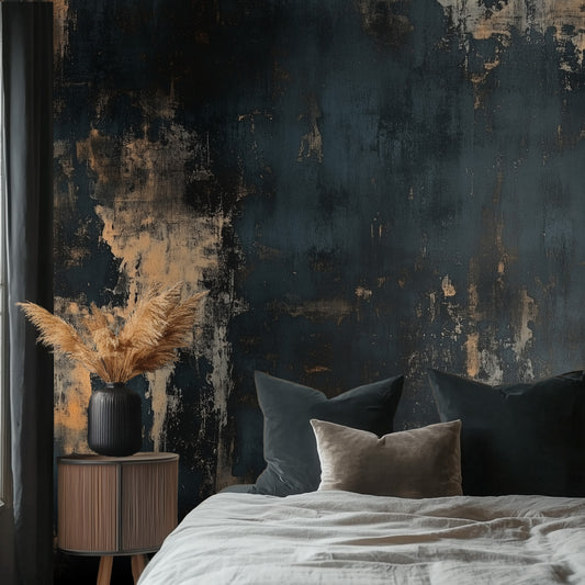 Midnight Patina Industrial Wallpaper Mural