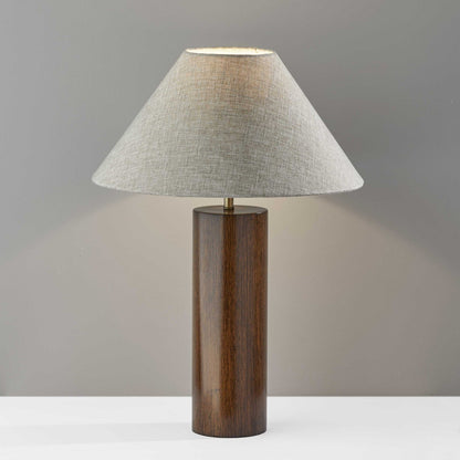 Canopy Natural Wood Block Table Lamp