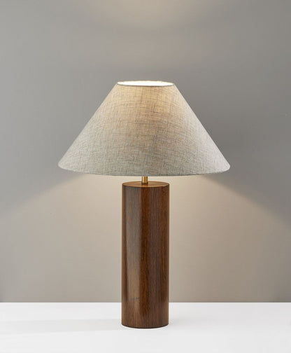 Canopy Natural Wood Block Table Lamp