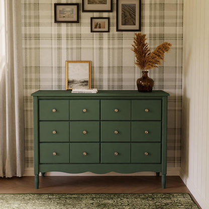 Liberty 6-Drawer Dresser in Forest Green with Knobs