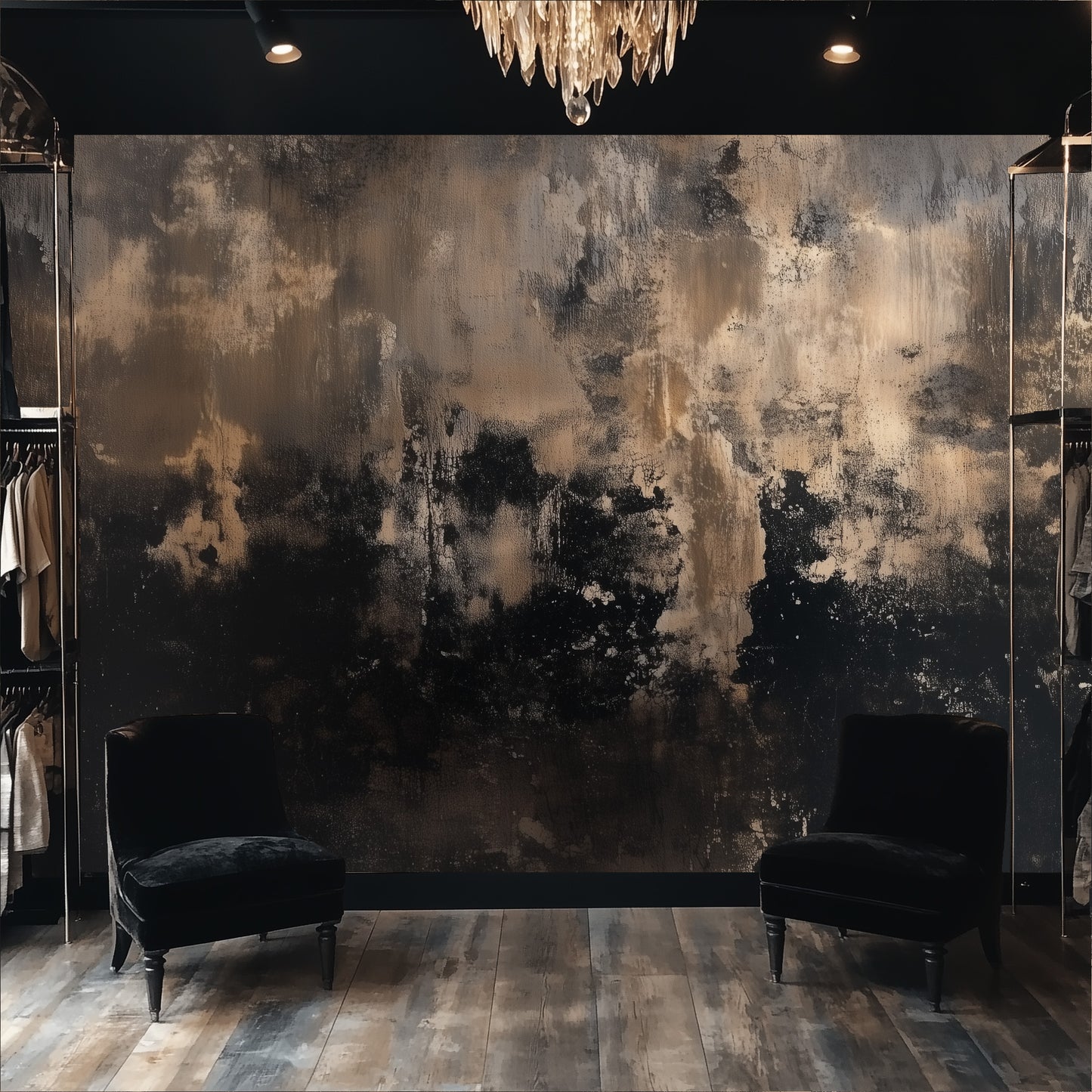 Bronze Ash Industrial Wallpaper