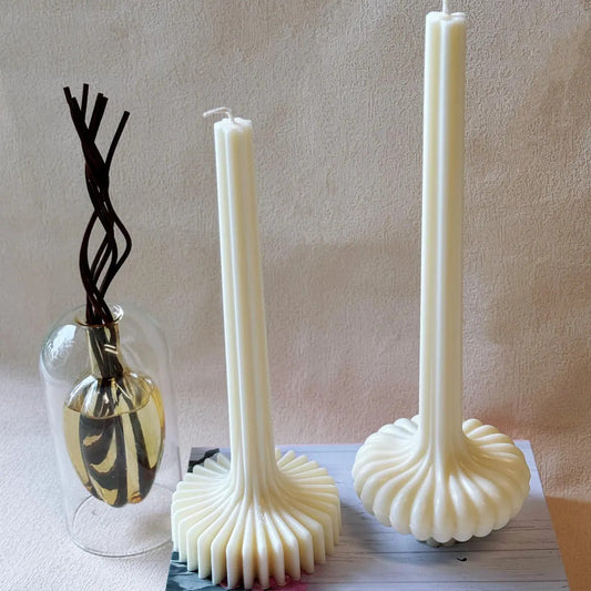 Elegant Latern Pillar Soy Wax Sculpture Candle