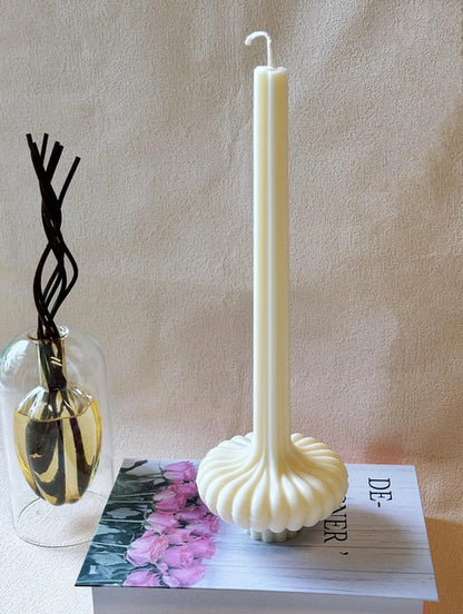 Elegant Latern Pillar Soy Wax Sculpture Candle