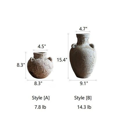 Pottery Stoneware Vase Zen Style Pottery for Dried Flowers