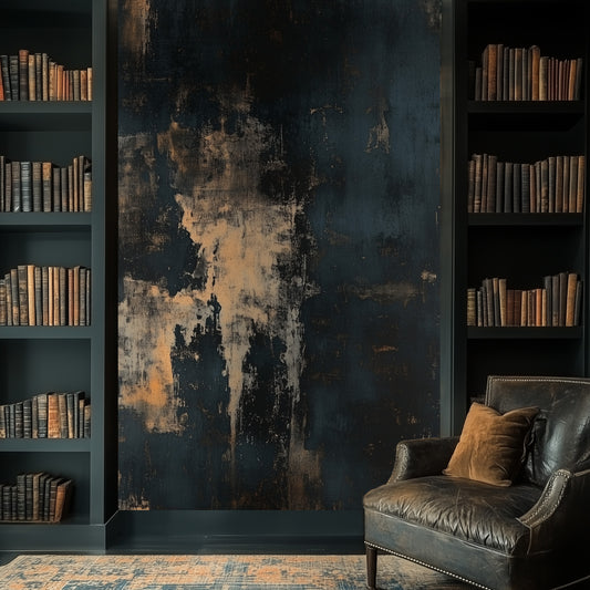 Midnight Patina Industrial Wallpaper