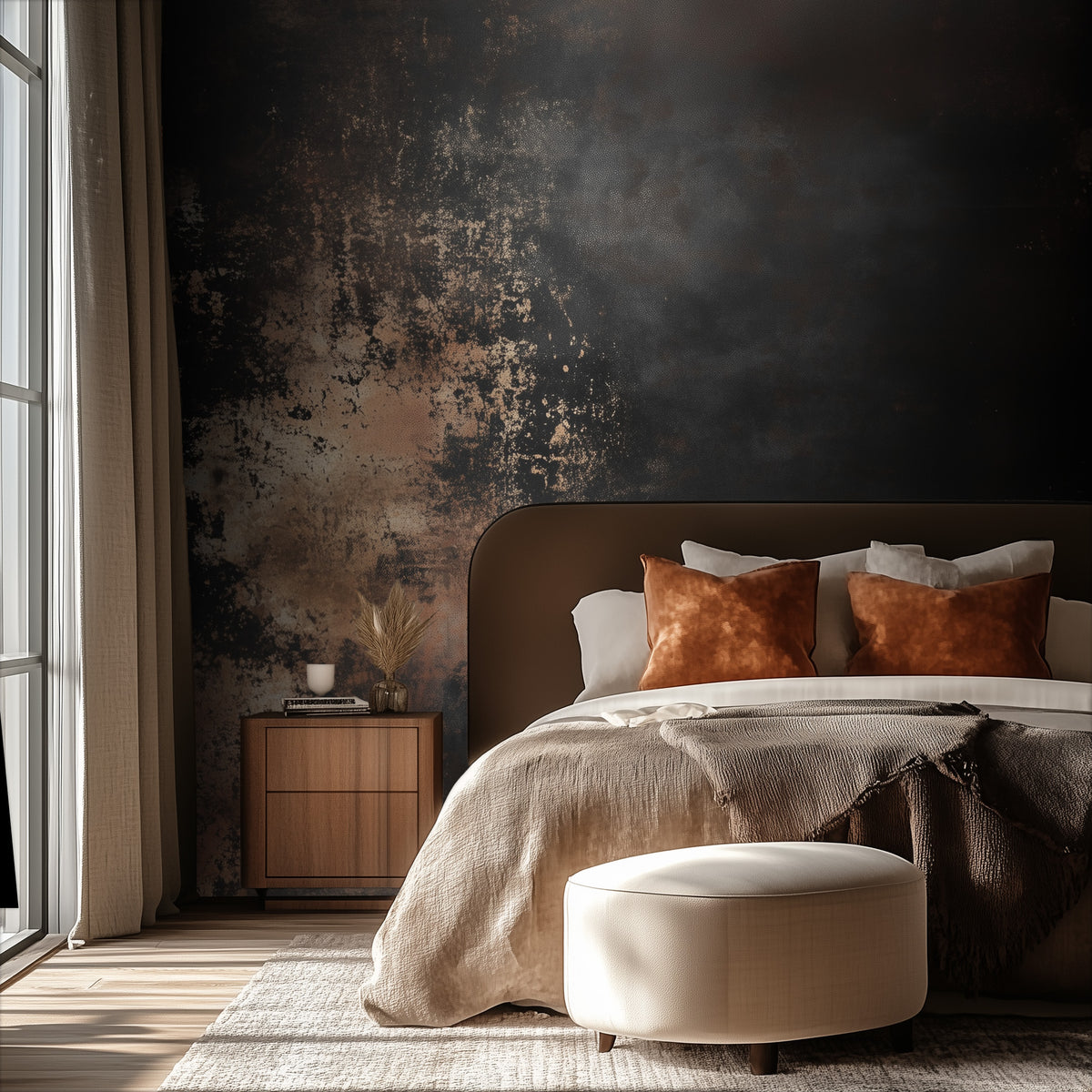Rust Ember Industrial Wallpaper Mural – Aedonis