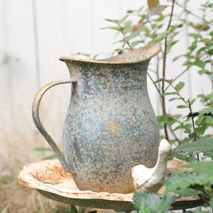 Rustic Vintage Galvanized Flower Vase