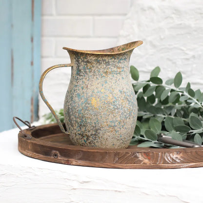 Rustic Vintage Galvanized Flower Vase