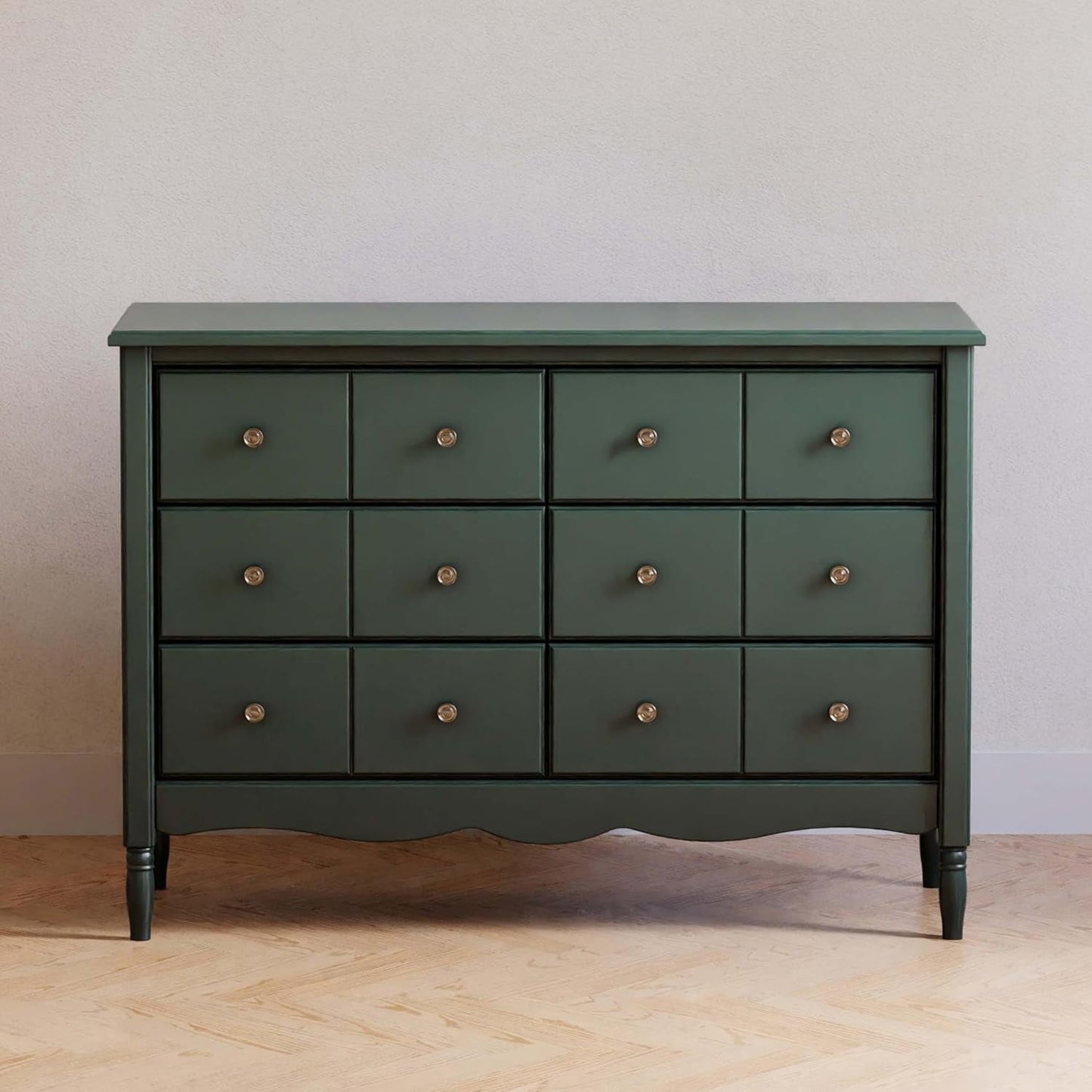 Liberty 6-Drawer Dresser in Forest Green with Knobs