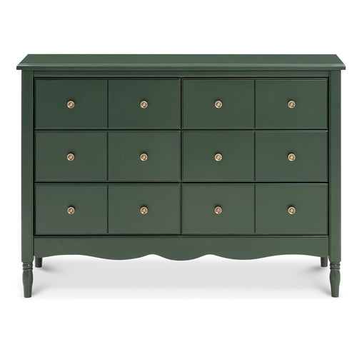 Liberty 6-Drawer Dresser in Forest Green with Knobs