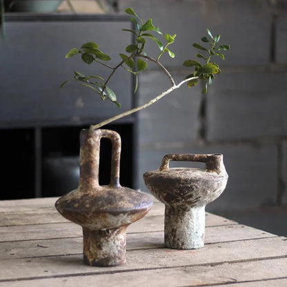 Rustic Ancient Vessel Ceramic Vase