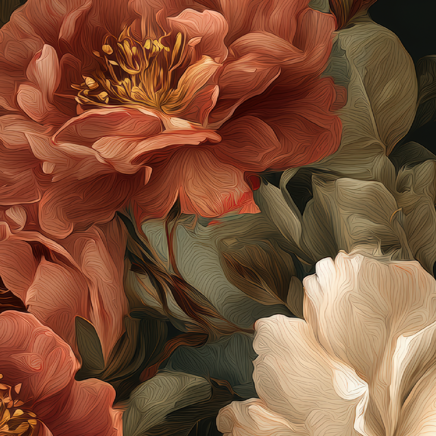 Midnight Conservatory Dark Academia Wallpaper