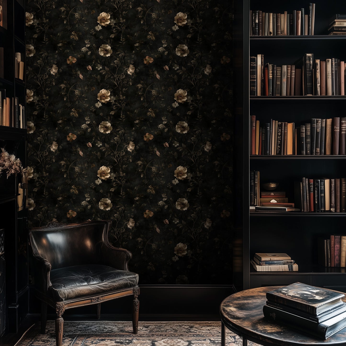 Shadowed Florals Castlecore Wallpaper