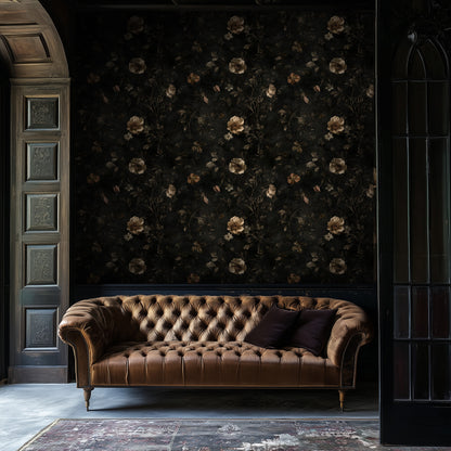 Shadowed Florals Castlecore Wallpaper