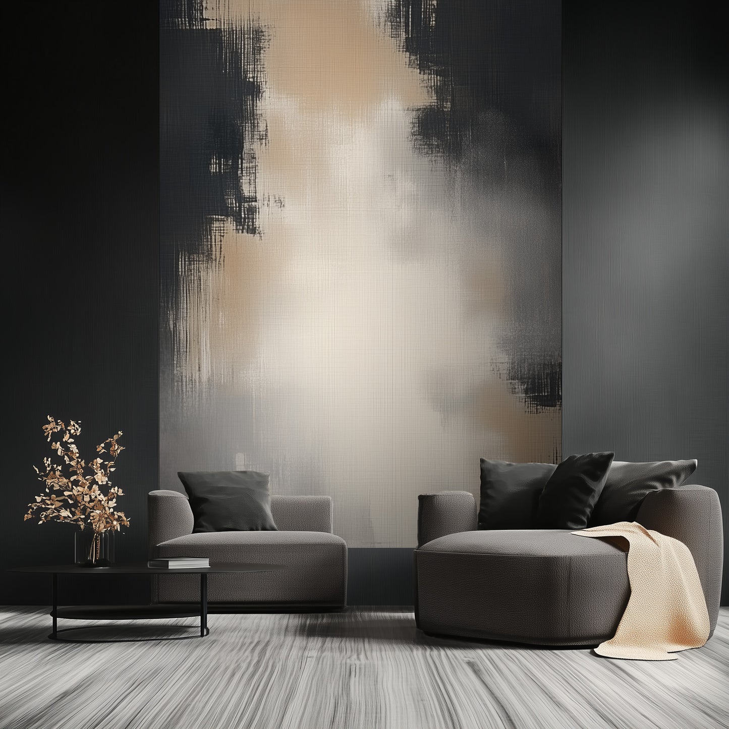 Smudged Silence Industrial Wallpaper Mural