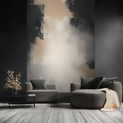 Smudged Silence Industrial Wallpaper Mural